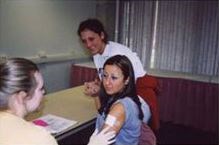 Students Recieving vaccines